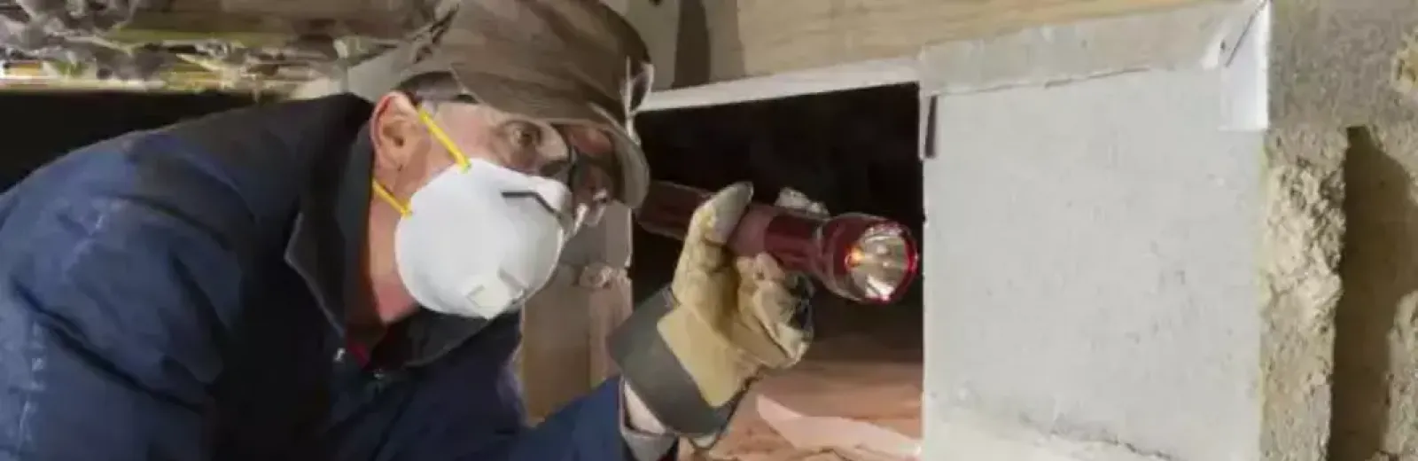 a technician performing a termite inspection